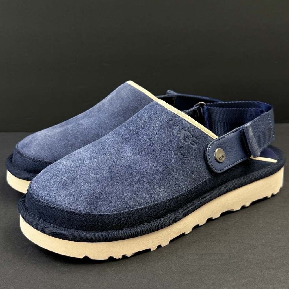 UGG Goldencoast Water Repellent Slingback Clog Men’s 9 Blue Suede NWB